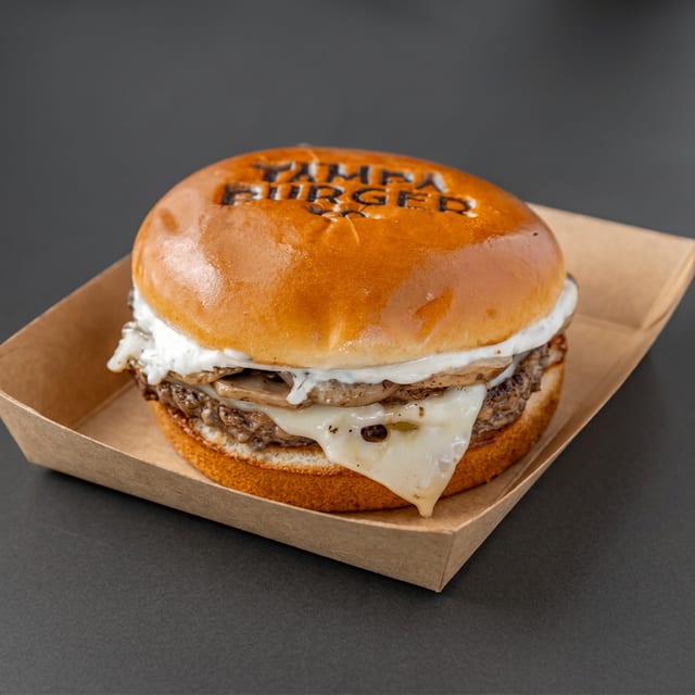 Mushroom & Swiss burger.